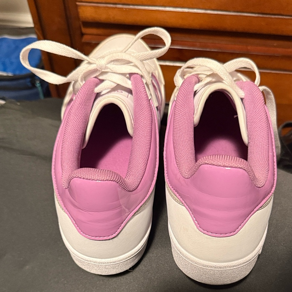 adidas Women's Pink and White Athletic Shoes
